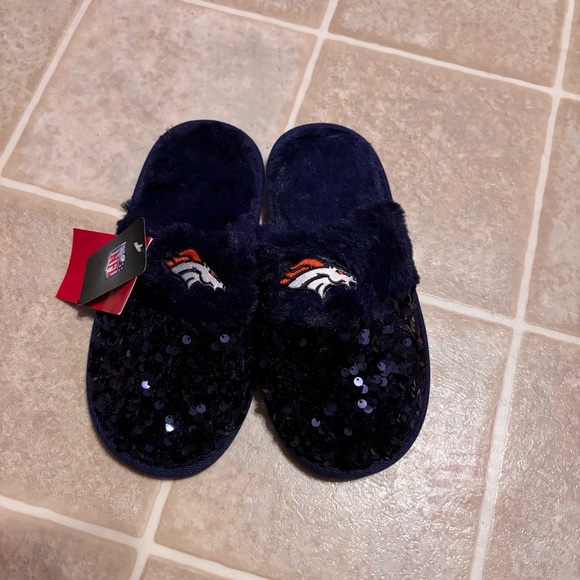 Forever Collectibles Blue Plush Slippers - Picture 1 of 4